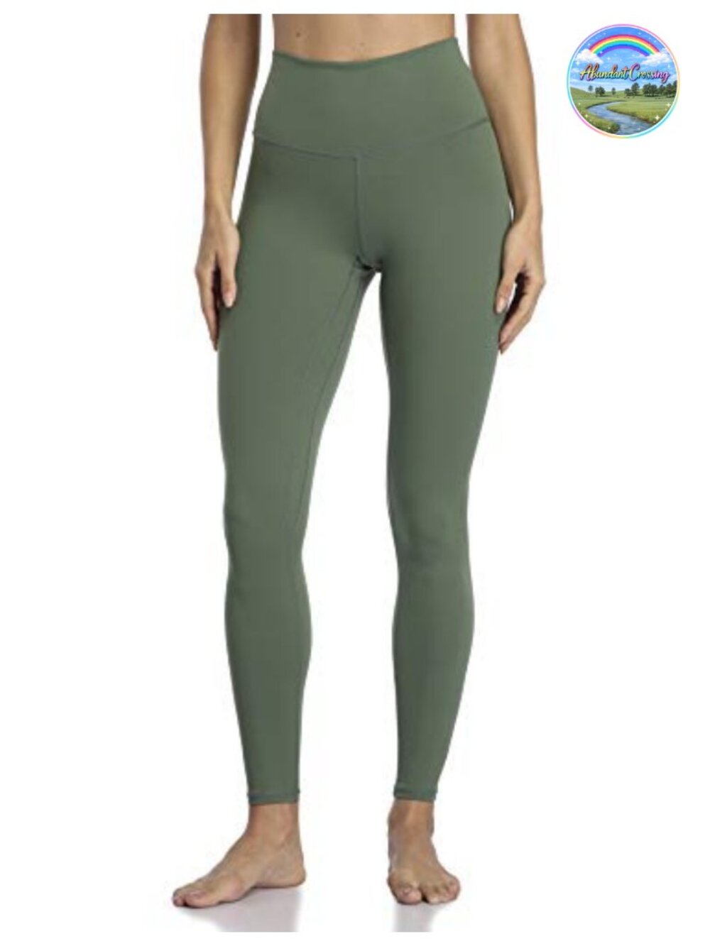 High Waisted Yoga Leggings 25" Inseam 7/8 Length